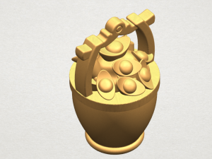 gold in bucket 3D Baskı Modeli