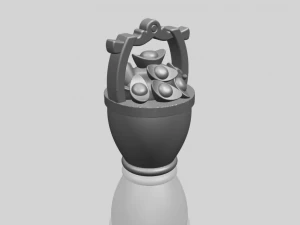 gold in bucket 3D Print Model