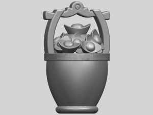 gold in bucket 3D Print Model