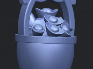 gold in bucket 3D Print Model