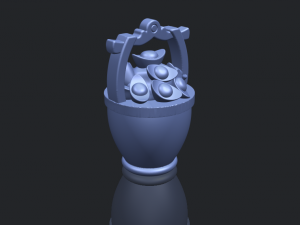 gold in bucket 3D Baskı Modeli