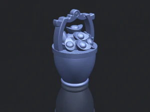 gold in bucket 3D Print Model