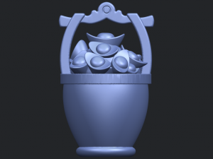 gold in bucket 3D Baskı Modeli