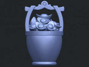 gold in bucket 3D Print Model