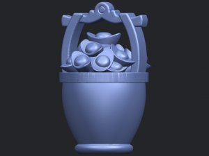 gold in bucket 3D Baskı Modeli