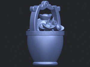 gold in bucket 3D Print Model