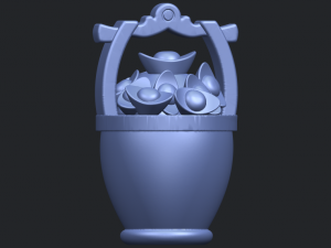 gold in bucket 3D Baskı Modeli