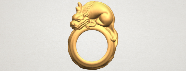 pi xiu ring 3D Baskı Modeli .c4d .max .obj .3ds .fbx .stl .blend 