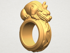 pi xiu ring 3D Baskı Modeli