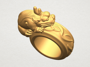 pi xiu ring 3D Baskı Modeli