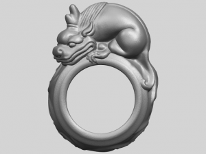 pi xiu ring 3D Baskı Modeli