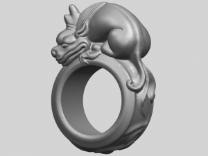 pi xiu ring 3D Baskı Modeli