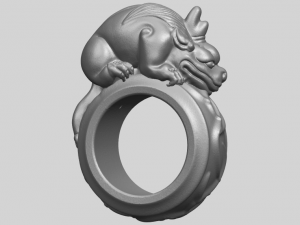 pi xiu ring 3D Baskı Modeli