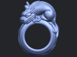pi xiu ring 3D Baskı Modeli