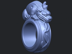 pi xiu ring 3D Baskı Modeli