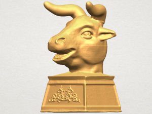 chinese horoscope of bull 02 3Dプリントモデル
