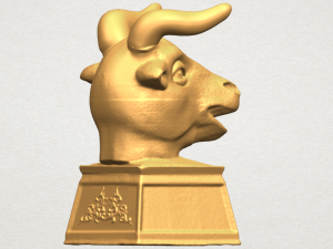 chinese horoscope of bull 02 3Dプリントモデル