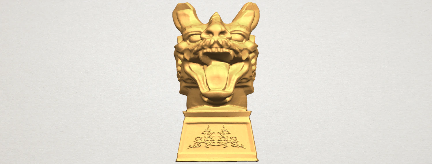 chinese horoscope of dragon 02 3D Print Model .c4d .max .obj .3ds .fbx .stl .blend 