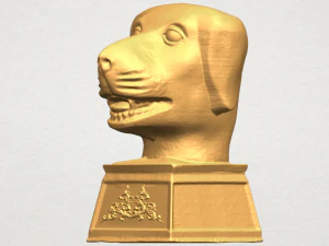 Chinesisches Horoskop f&uuml;r Hund 02 3D Druckmodell