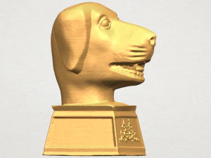 Chinesisches Horoskop f&uuml;r Hund 02 3D Druckmodell