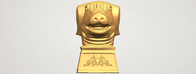 chinese horoscope of pig 02 Modello di stampa 3D .c4d .max .obj .3ds .fbx .stl .blend 