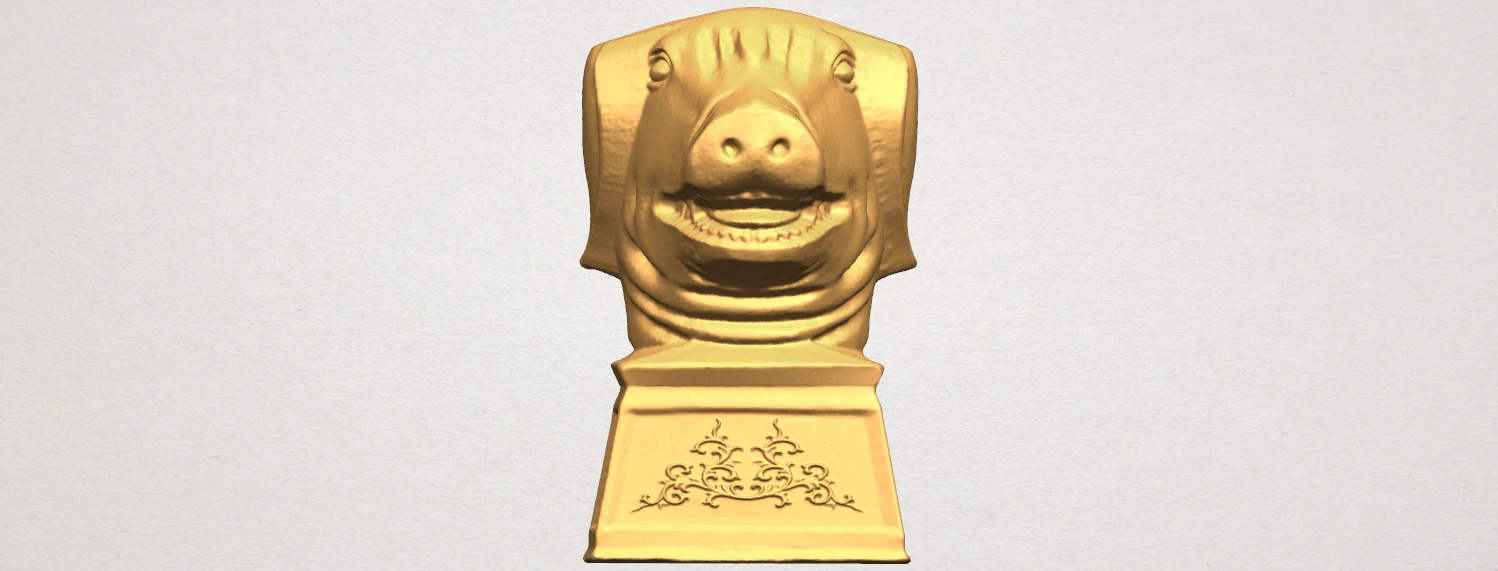 chinese horoscope of pig 02 3D Print Model .c4d .max .obj .3ds .fbx .stl .blend 