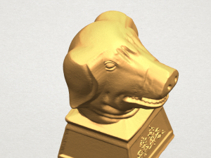 chinese horoscope of pig 02 Modello di stampa 3D