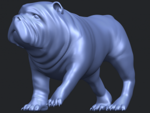 bull dog 01 3Dプリントモデル