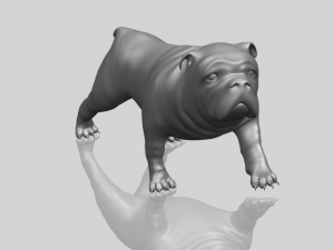 bull dog 01 3Dプリントモデル