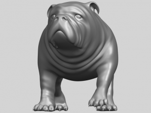 bull dog 01 3Dプリントモデル
