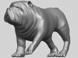 bull dog 01 3Dプリントモデル