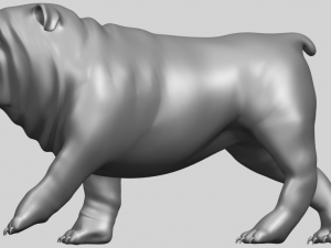 bull dog 01 3Dプリントモデル