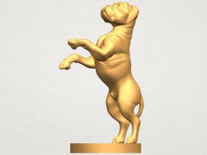 bull dog 03 standing 3D Print Model
