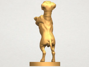 bull dog 03 standing 3D Print Model