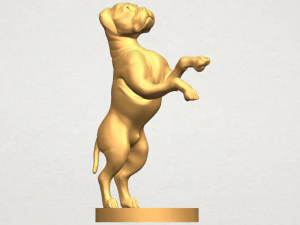 bull dog 03 standing 3D Print Model