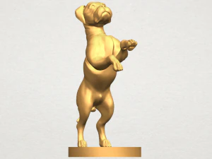 bull dog 03 standing 3D Print Model