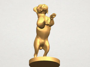 bull dog 03 standing 3D Print Model