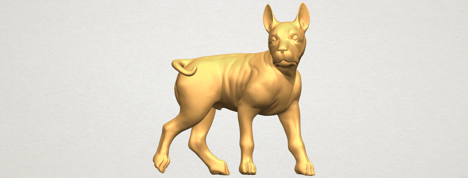 bull dog 04 3D Print Model .c4d .max .obj .3ds .fbx .stl .blend