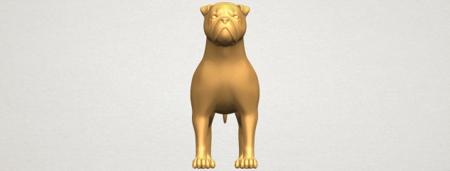 bull dog 05 Model Cetak 3D .c4d .max .obj .3ds .fbx .stl .blend 