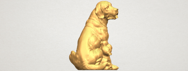 dog and puppy 01 Modelo de Impressão 3D .c4d .max .obj .3ds .fbx .stl .blend 
