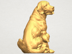 dog and puppy 01 3D Print Model