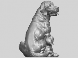 dog and puppy 01 Modelo de Impressão 3D