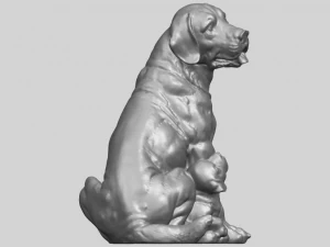 dog and puppy 01 3D Print Model