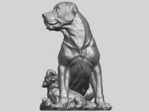 dog and puppy 01 Modelo de Impressão 3D