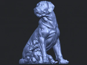 dog and puppy 01 3D Print Model
