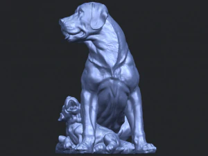 dog and puppy 01 3D Print Model