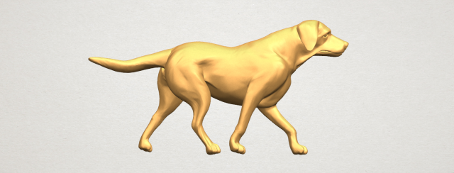 dog 01 3D 프린트 모델 .c4d .max .obj .3ds .fbx .stl .blend 