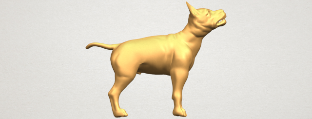 dog 02 3Dプリントモデル .c4d .max .obj .3ds .fbx .stl .blend 