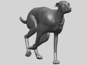 skinny dog 01 3D Принт Модель