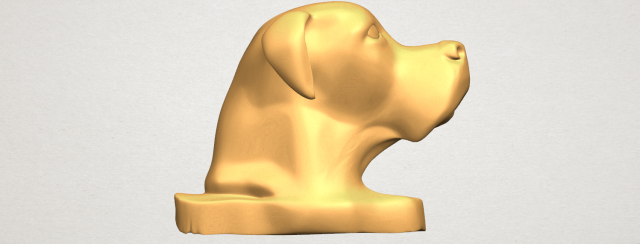 dog head 3Dプリントモデル .c4d .max .obj .3ds .fbx .stl .blend 